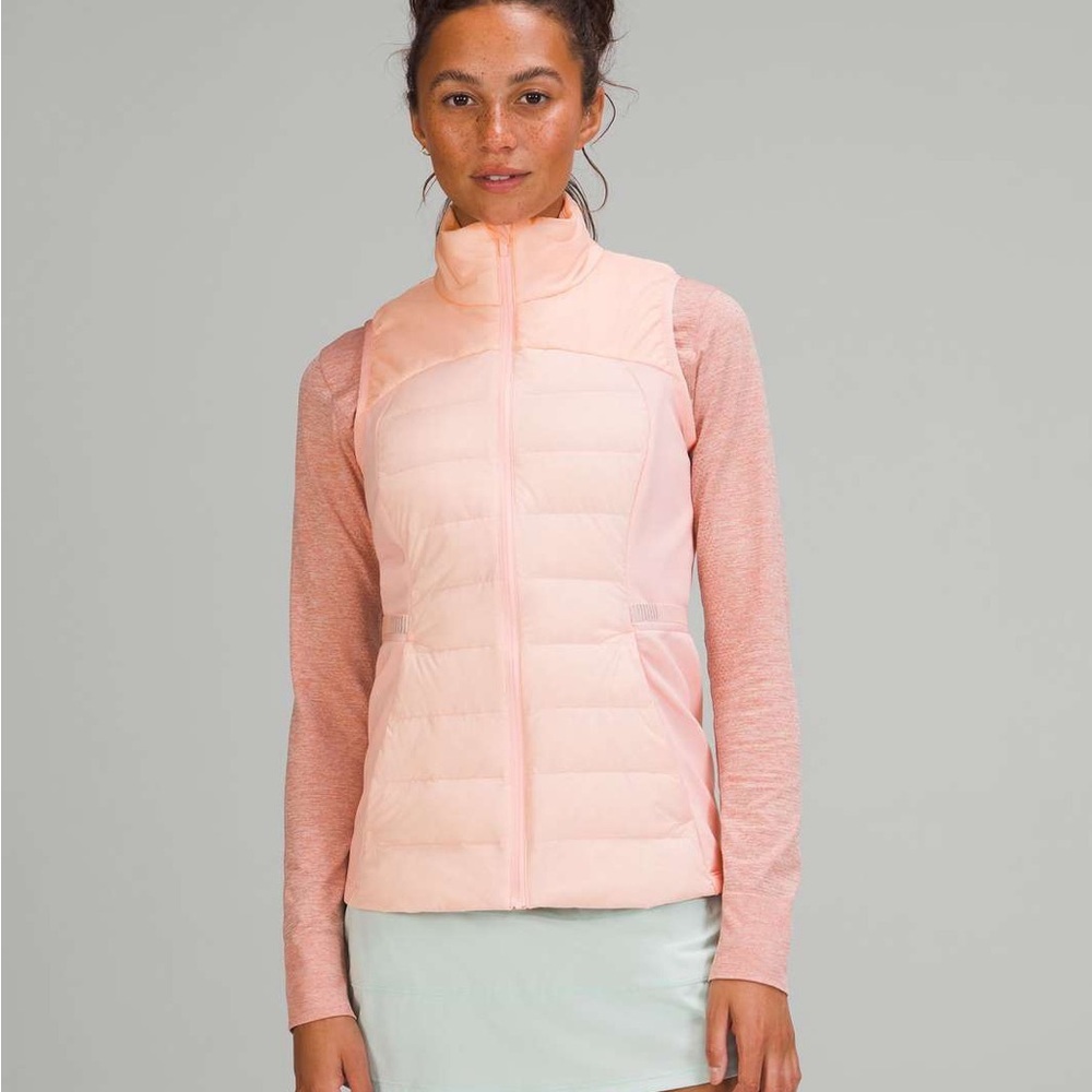 Lululemon Down For It All Vest Down Winter Coat Pink Mist Size 4